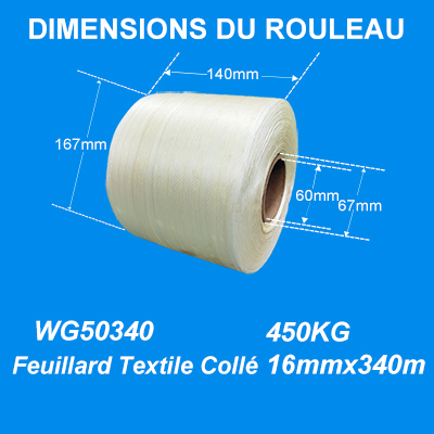 WG50 Feuillard Textile Collé